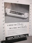 Magazine Ad 1939 Aubrun Button Work Ny Eversharp Mechanical Pencil Store Display. Fixed Price $25.00.