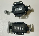 2 Vintage Veeder Root Mechanical Stroke Counters Resettable 5-DIGIT Tally Work. Fixed Price $74.00.