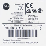 New Allen Bradley 700-HRM12TA17 Ab 700HRM12TA17 Serc Timing Relay 1PCS Fast Ship. Fixed Price $120.00.