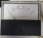 Analog Voltmeter 75VDC, Electro-meters Yokogawa, 251-220-PBPB 3X2." Panel. Fixed Price $15.75.