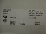 Borg TA-4151 Electromechanical Timer Poles Spst-no 120VAC Amps New. Fixed Price $47.49.