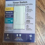Lutron MA-T51MNH-WH Timer Wall Switch 5-60 Min Auto-off White Exhaust Fan/led. Fixed Price $24.00.