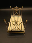 Dollhouse Miniature Brass Victorian Bed Single Artisan 1/12 Room Box Ooak. Fixed Price $39.00.