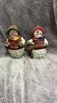 Set Of Two, Snowmen Winter Holiday Decor Figurines. Fixed Price $13.00.