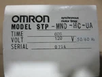 Omron Stp-mnd-hc-ua Synchronous Motor Timer 60S 120V New!!! In Factory Box. Fixed Price $125.00.