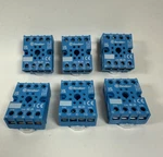 Finder 90.26 (2CO-DPDT) Relay Bases 10A-250V Blue (lot Of 6) New Fast Ship. Fixed Price $59.70.