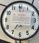 American Time And Signal Allsync Plus 120V Round Flush Clock Black Steel. Fixed Price $85.00.