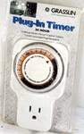 Classic Dial Timer Grasslin Plug-in 24 Hour Electric. Fixed Price $27.99.
