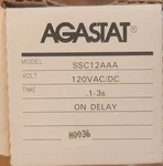 Agastat SSC12AAA 120VAC/DC 1-3 Second Delay New In Box. Fixed Price $99.99.