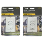Tork 15AMPS 120V In-wall Countdown Indoor Lighting TIMER(2 Pack)(k). Fixed Price $38.98.