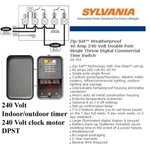 Sylvania SA315 Zip Weatherproof Industrial Time Switch 40A 240V Pole Throw. Fixed Price $60.00.