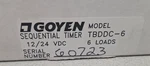 Goyen, TBDDC-6, Sequential Timer, 12/24VDC. Fixed Price $199.00.