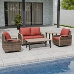 Eagle Peak 5 Piece Wicker Outdoor Patio Furniture Set. Fixed Price $925.99.