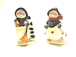 Set Of Two Snowmen Figurines 3.75" Tall. Fixed Price $10.39.