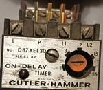 Cutler Hammer D87XDL30 Off-delay Timer, .3-30 Seconds B128. Fixed Price $22.00.