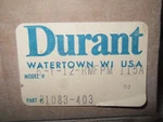 Durant 6-Y-12-RMFPM-115A Counter. Fixed Price $451.97.