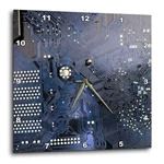 3DROSE Blue Computer Wall Clock Microchip Motherboard Tech Geek Nerd 10X10. Fixed Price $35.57.