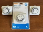 Lot Of 3 Ge Programmable Indoor Basic Timers 24-HOUR Plug-in. Fixed Price $19.95.