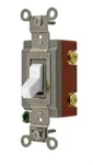 Hubbell Toggle Switch Single Pole White 120-277 Vac HBL1221W. Fixed Price $20.00.