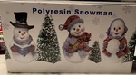 Snowmen Figurines Set Of 3 Resin 6-7 High Original Box.. Fixed Price $5.00.