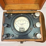 Vintage Jewel Volt/amp Meter Box Solid Hardwood Case Industrial Decor. Fixed Price $150.00.