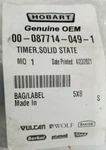 Hobart 00-087714-049-1 Relay New Oem Timer,solid State. Fixed Price $47.73.