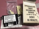 New Minute Spring Wound Interval Wall Timer 20A/125V - Ivory Paragon SWPD60M. Fixed Price $38.00.