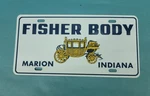 Nos Vintage Fisher Body Marion Indiana License Plate Chevy Camaro Chevelle. Fixed Price $124.95.