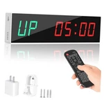 Large Digital Gym Timer Remote Control Clock Wall With Interval White. Fixed Price $42.90.