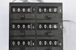 Block Of Six (6) Durant Model 4-Y-41312-402-MEQ-U Electro/mechanical Counters. Fixed Price $10.00.