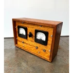 Vintage Triplet Volt/amp Meter Box Solid Hardwood Case Industrial Decor. Fixed Price $290.00.