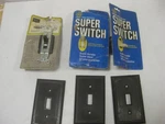 Nos Vintage 2 General Electric And 1 Leviton Silent Light Switches +covers. Fixed Price $65.00.