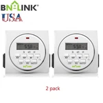Bn-link 2PACK 7 Day Heavy Duty Digital Programmable Timer Switch Dual Outlet 15A. Fixed Price $23.99.
