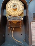 Old Tork Clock Coffin Style Electric Mechanical Timer Switch Parts Ny Usa. Fixed Price $98.00.