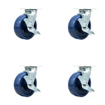 Tool Box Wheel Set 6 Inch Solid Polyurethane Swivel Casters Scc. Fixed Price $306.36.
