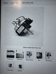 Whirlpool Dryer WP37001240 2202150 Timer. Fixed Price $200.00.