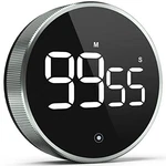 Digital Kitchen Timer, 3.8'' Large Led Display Countdown Countup Ridged Knob. Fixed Price $19.50.