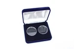 Blue Velvet Box For 2 American Silver Eagle Coins Air Tight Capsules. Fixed Price $14.49.
